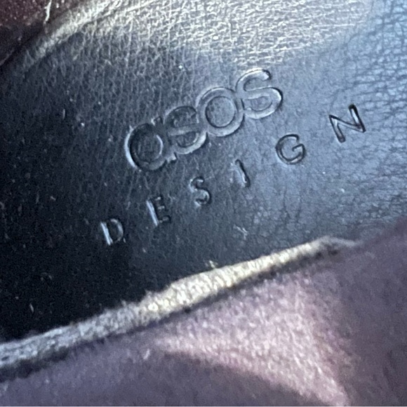 Thigh-high, vegan leather, pointed toe ASOS Design wedge high heel boots - Picture 9 of 9